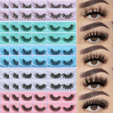 APCYUST lashes in glitter case packaging, ideal for on-the-go touchups.