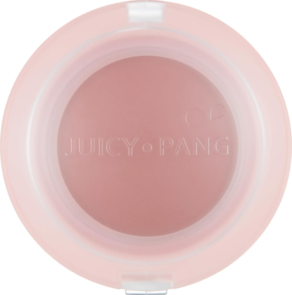 A'PIEU Juicy-Pang Jelly Blusher swatch on cheek shows natural dew with buildable color.