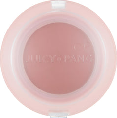 A'PIEU Juicy-Pang Jelly Blusher swatch on cheek shows natural dew with buildable color.