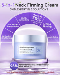 APLEFBE Neck Firming Cream being applied to neck area for smoother look