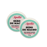 Apollo Sebo de Macho jar of mutton tallow for natural scar care and skin nourishment.