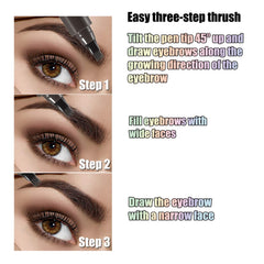 Apooliy liquid eyebrow pen creates natural looking brows with subtle shade.