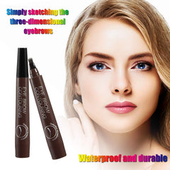 Apooliy liquid eyebrow pen shows waterproof, sweat-resistant performance.