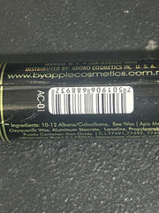 Apple Mascara Super Lash lashes after application for lifted, voluminous look.