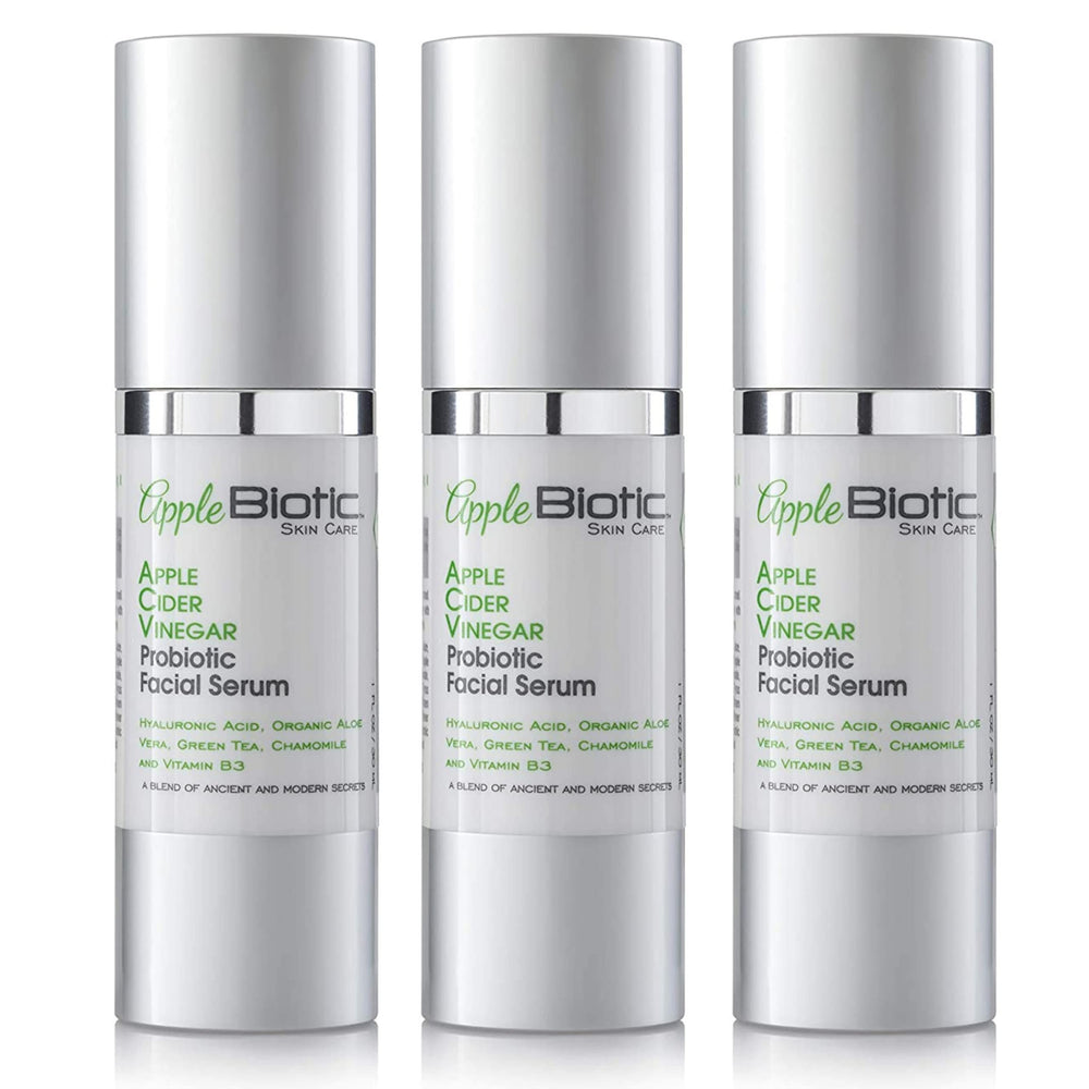 AppleBiotic Apple Cider Vinegar Serum bottle demonstrates lightweight hydration.
