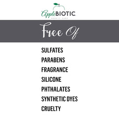 AppleBiotic Serum bottle pour captures quick absorption for non-greasy skin.