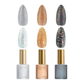 APRÉS Astral Flash Glitter bottle for bold color with a smooth, even finish