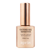 APRÉS Extend Gel Sensitive bottle highlights HEMA-free formula for sensitive nails.