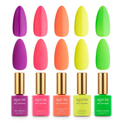 APRÉS Gel Couleur five-color set with Brush-X for precise color application