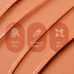 APRILSKIN Carrotene IPMP mask being applied for gentle exfoliation.
