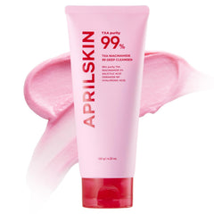 APRILSKIN TXA Niacinamide pink bubble gum cleanser bottle for deep cleansing