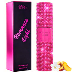 Aqua Blance Romance Light bottle with rhinestones offering daily elegance.