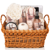 Aqua Elegante spa basket coconut-vanilla packaging, premium gift presentation