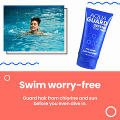 Aqua Guard post-swim conditioner nourishes hair for smooth, manageable strands
