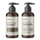 Aquableu Rosemary Shampoo bottle showcases 16oz formula for voluminous, healthier-looking hair.
