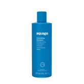 Aquage Volumizing Shampoo bottle showing color-safe formula for smooth curls