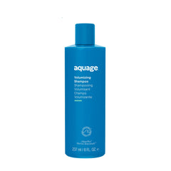 Aquage Volumizing Shampoo bottle showing color-safe formula for smooth curls