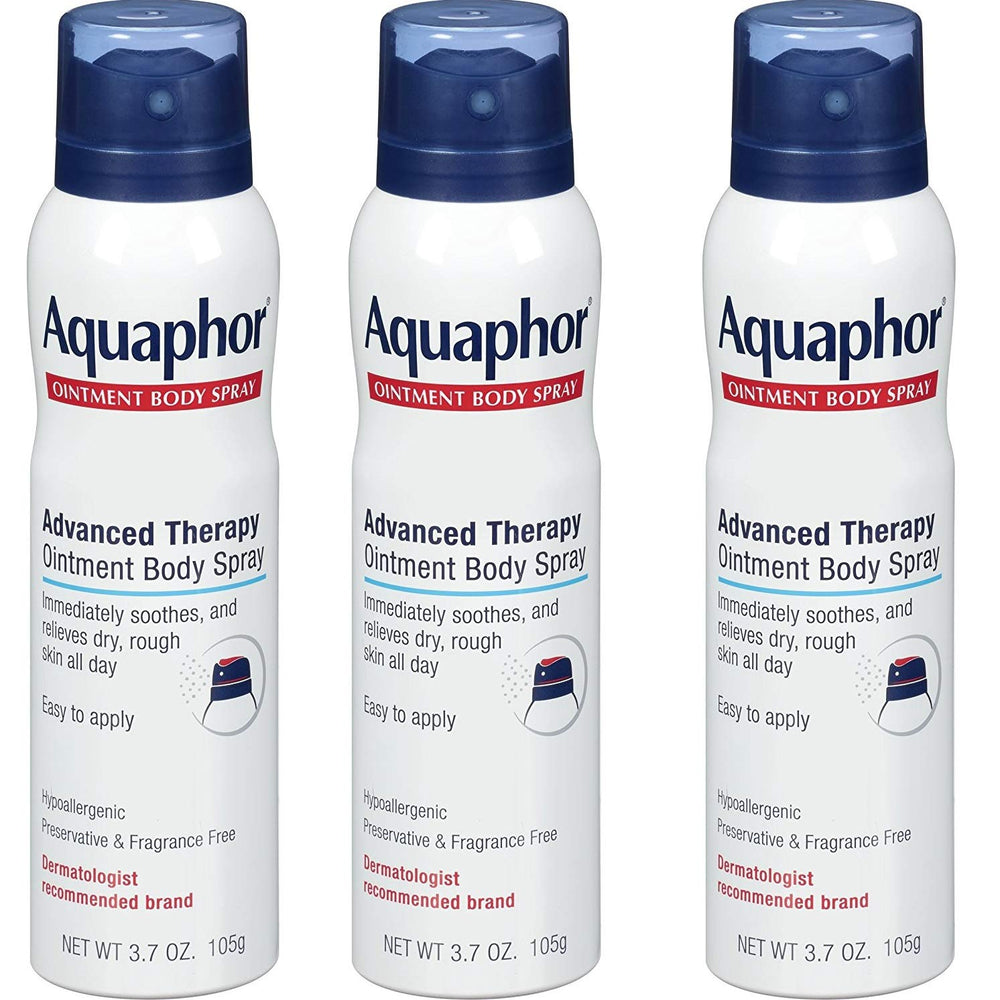 Aquaphor Ointment Body Spray hydrates dry skin and reaches hard-to-reach areas for smoother skin