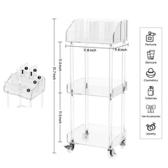 Aquiver adjustable dividers enabling customized organization of cosmetics