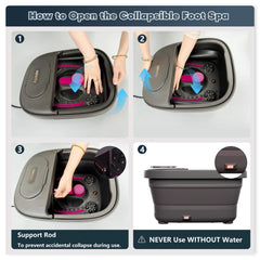 Aqvesane foot bath stability rod prevents collapse during use