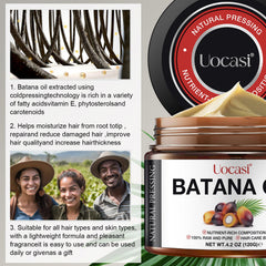 ARBCRN Batana Oil close-up reveals shine and healthy-looking hair.