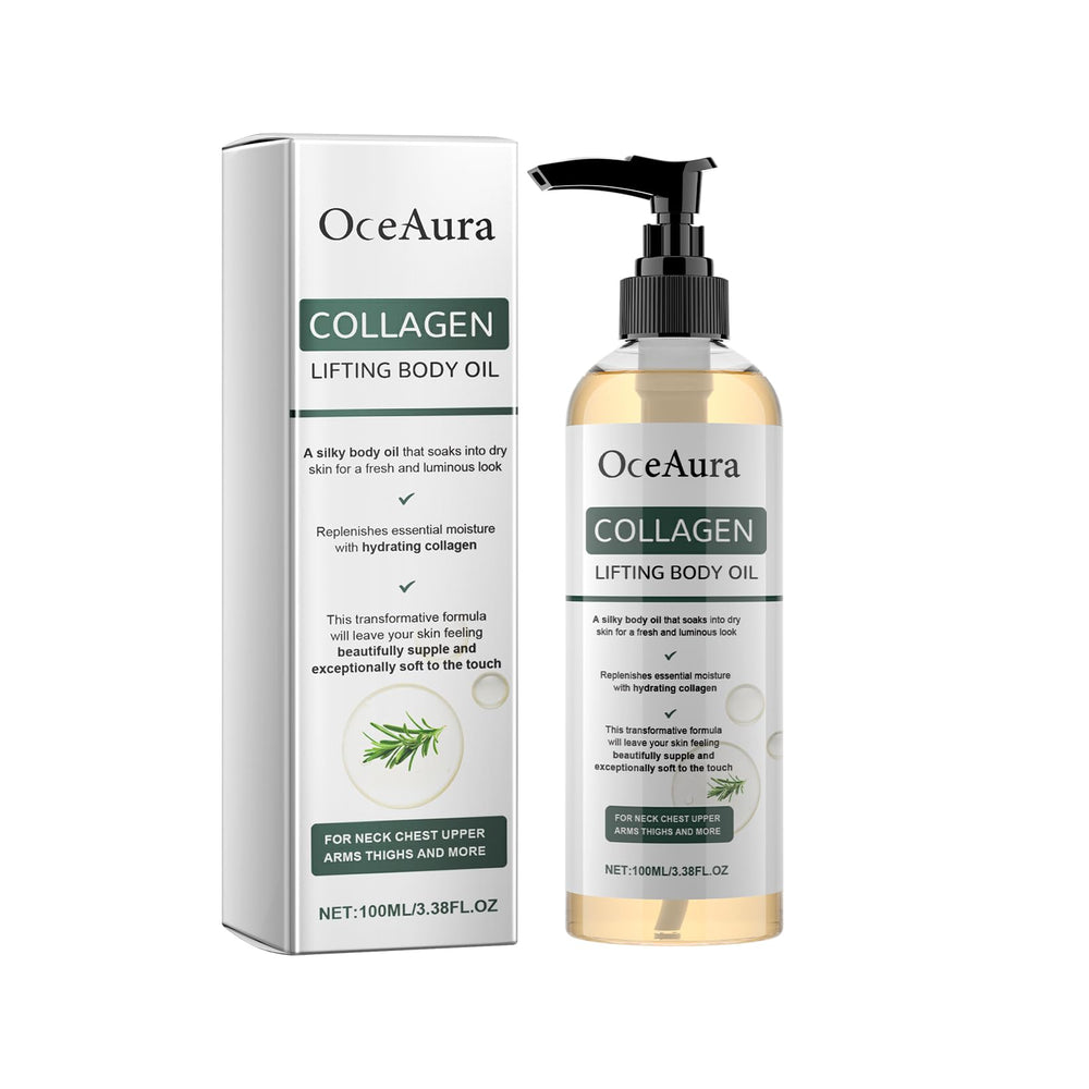 ARANYA Collagen Lifting Body Oil bottle with pump delivers precise hydration