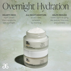 Close-up of velvety texture signaling rich overnight hydration and barrier support