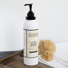 Archipelago Black Honey Lotion texture demonstrates non-greasy absorption.