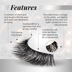 Ardell 3D Faux Mink 863 lashes feature Invisiband for seamless blend