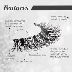 Ardell 3D Faux Mink Lashes 853 reusable pack supports sustainable beauty routines.