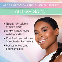 Ardell Active Gainz 3D curled fibers add depth and definition.