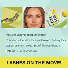 Ardell Active Lash Pump’n sweat-proof design stays put during workouts.