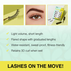 Ardell Active Lash water-resistant strip lashes during wear test