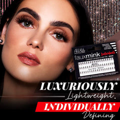 Ardell Faux Mink Individuals Medium Black on-eye look demonstrates seamless blend