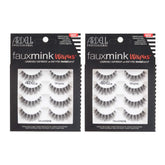 Ardell Faux Mink Wispies bundle showing natural, lightweight lashes for daily glam
