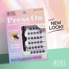 Ardell Naked Press On Lashes soft-volume clusters for natural-looking definition and all-day comfort.