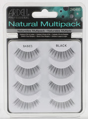 Ardell Natural Babies Black lashes on eye close-up demonstrates easy application
