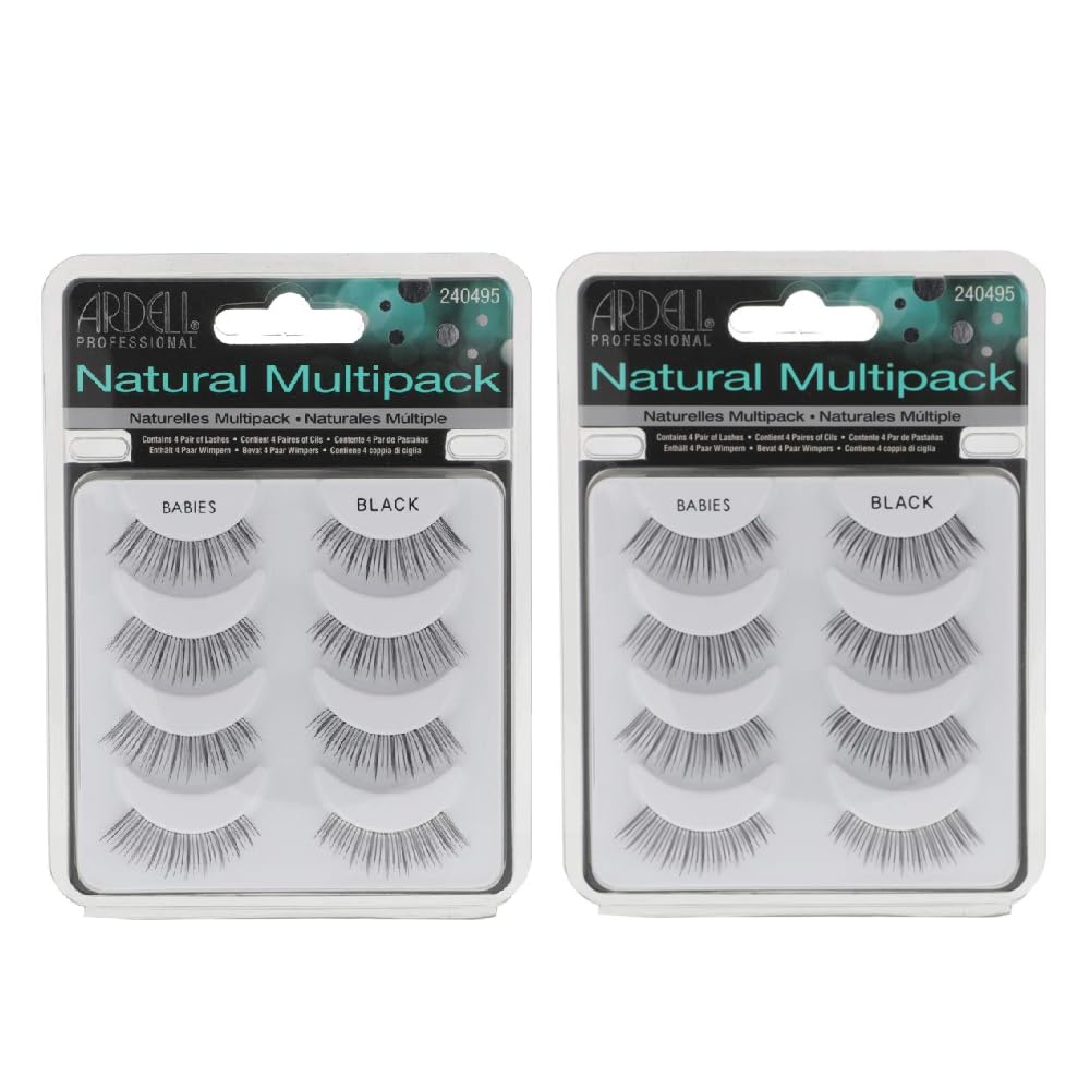 Ardell Natural Babies Black lashes close-up showing lightweight, natural volume