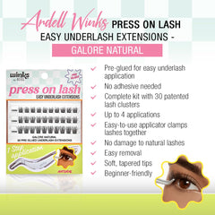 Thirty lash clusters across three sizes for customizable volume.