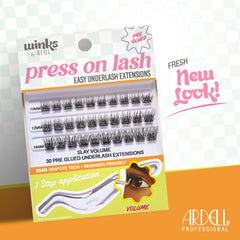 Ardell Winks volume lash clusters create a crisscross, fuller look for day-to-night eyes.