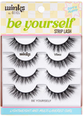 Ardell Winks Wish style lashes for a natural, fluttery look.
