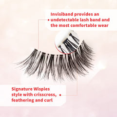 Ardell Wispies 113 natural-look lash strip blends seamlessly with real lashes.