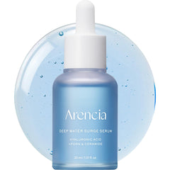 ARENCIA Deep Hydration Serum bottle with clear glass for hydrated skin.