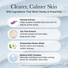 ARENCIA cleanser on oily-combination skin demonstrates effective cleansing