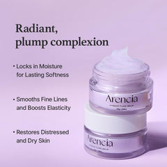 ARENCIA Hyssop Fume Balm texture swirl demonstrates instant skin volume boost