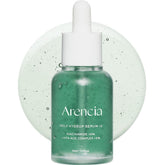 ARENCIA Hyssop Glow Serum bottle shows premium packaging and radiant skin glow