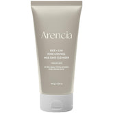 ARENCIA rice cake cleanser texture close-up for gentle exfoliation and deep cleansing.