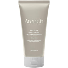 ARENCIA rice cake cleanser texture close-up for gentle exfoliation and deep cleansing.