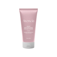 ARENCIA Rosehip Rice Cake Cleanser bottle pour closeup for sensitive skin and gentle cleansing