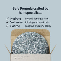 ARENCIA Salty Soda Shampoo Bar close-up texture shows artisanal solid form
